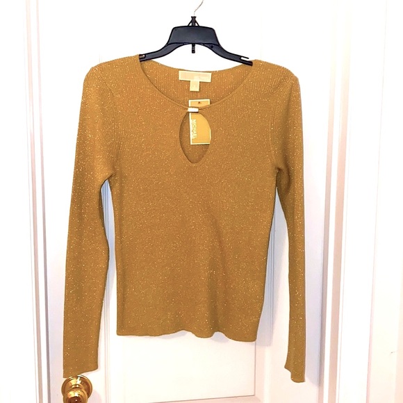 Gold shimmer sweater, Michael Kors NWT - Picture 1 of 15